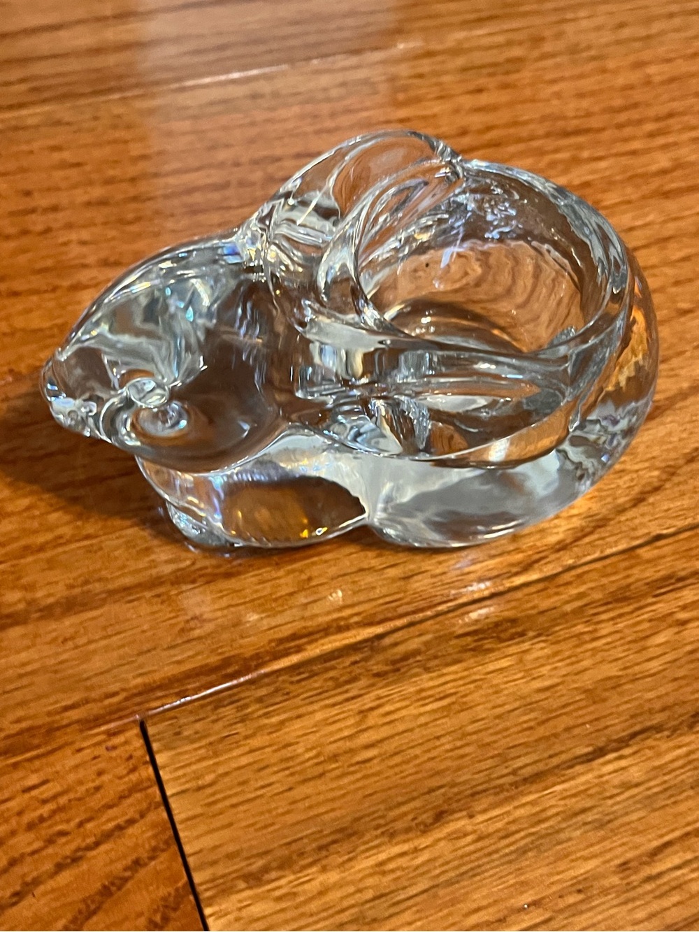 Vintage Rabbit Easter Bunny Clear Crystal Votive Tea Light Candle Holder